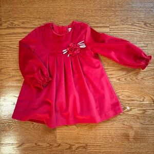 mayoral 18M bright red velvet holiday dress